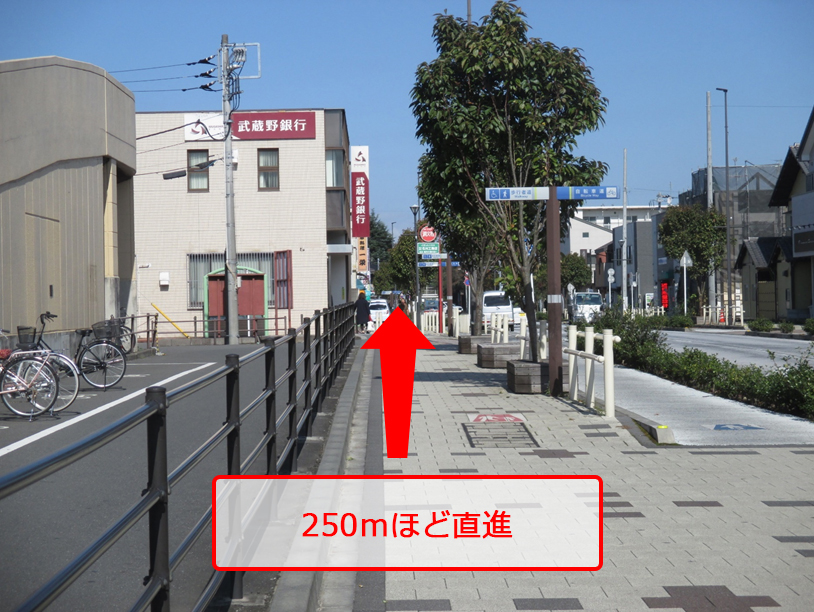 250ｍほど直進